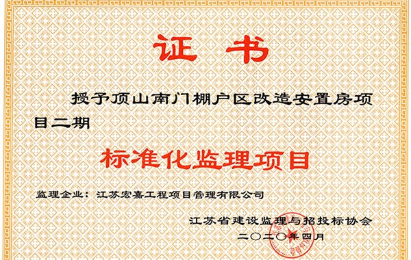 標(biāo)準(zhǔn)化監(jiān)理項(xiàng)目